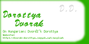 dorottya dvorak business card